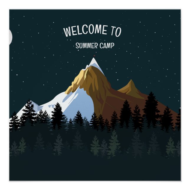 Bienvenidos a la impresión del campamento de veran (Anverso)