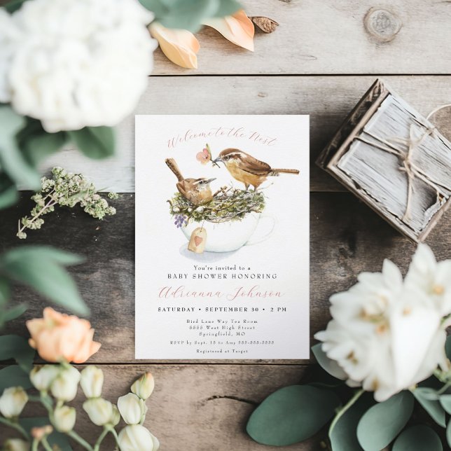 Bienvenidos A La Invitación De Baby Shower Nest (Welcome to the Nest Baby Shower Invitation)