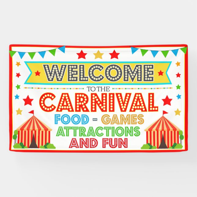 Bienvenidos a la pancarta del carnaval (Horizontal)