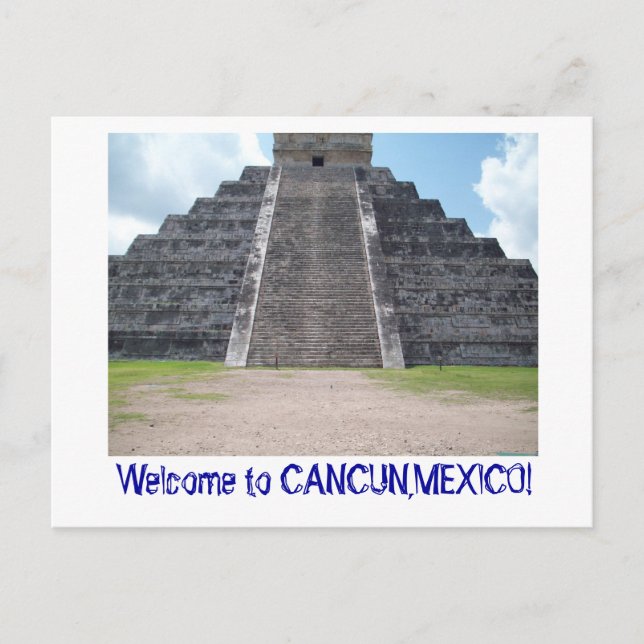Bienvenidos a la postal de Cancún, México. (Anverso)