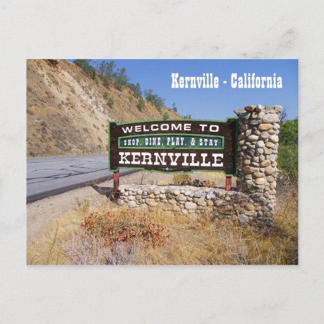 ¡Bienvenidos a la postal de Kernville! (Anverso)