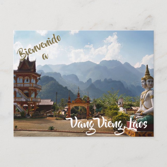 Bienvenidos a la postal de Vang Vieng, Laos (Anverso)