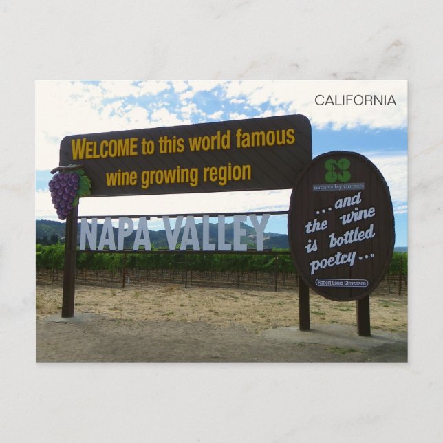 ¡Bienvenidos A La Postales De Napa Valley! (Anverso)