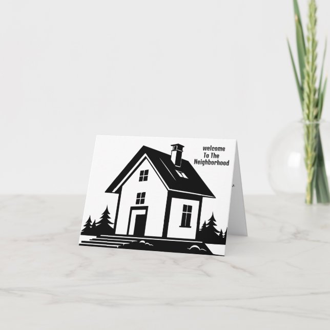 Bienvenidos a la tarjeta de bienvenida al vecindar (Anverso)