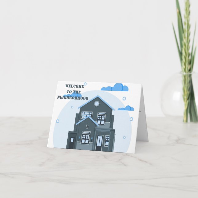 Bienvenidos a la tarjeta de felicitación de vecind (Anverso)
