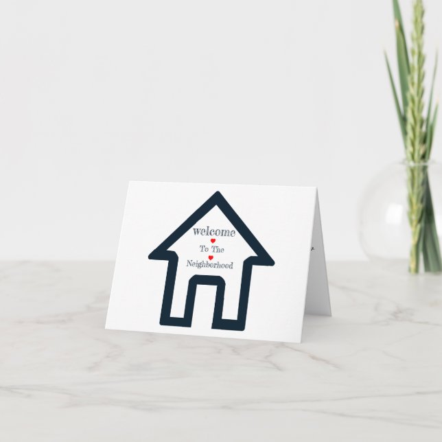 Bienvenidos a la tarjeta de felicitación de vecind (Anverso)