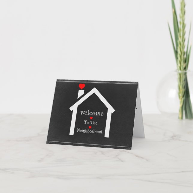 Bienvenidos a la tarjeta de felicitación de vecind (Anverso)