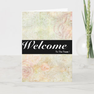 Bienvenidos A La Tarjeta Mínima Azul Blanco Del Eq