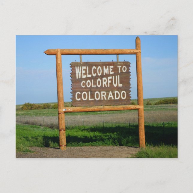 bienvenidos a la Tarjeta Post Colorful Colorado (Anverso)