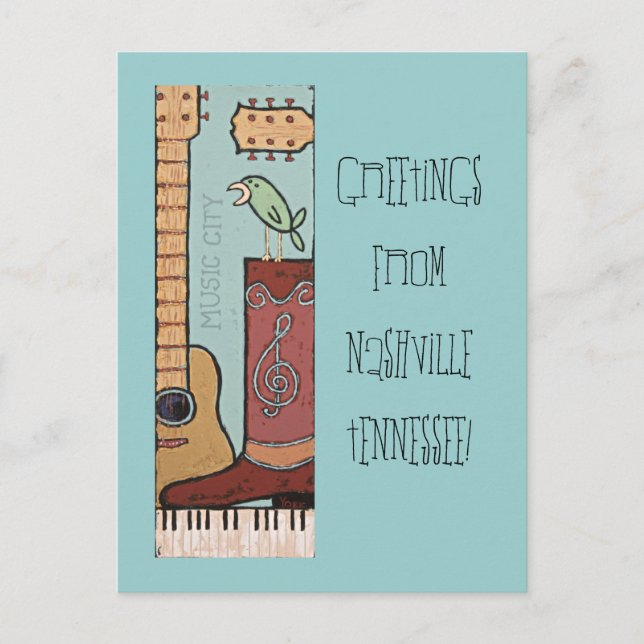 Bienvenidos a la tarjeta postal 2 de Nashville (Anverso)