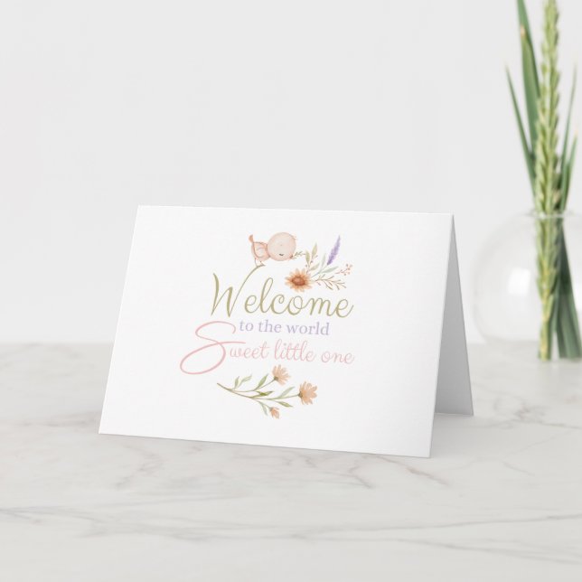 Bienvenidos A Las Tarjetas De Saludo Para Bebés De (Anverso)