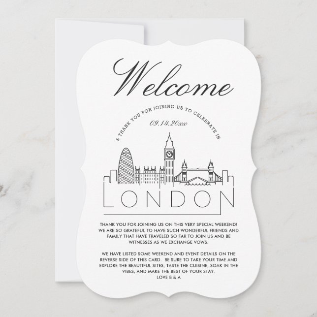 Bienvenidos a Londres | Tarjeta de detalles de los (Anverso)