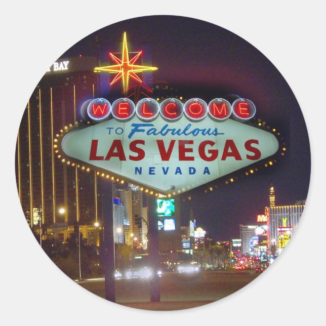 Bienvenidos a los fabulosos Pegatinas de Las Vegas (Anverso)