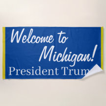¡Bienvenidos A Michigan! Toalla de la marcha de Tr