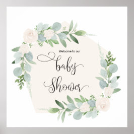 Bienvenidos a nuestra Baby Shower - señal de chica