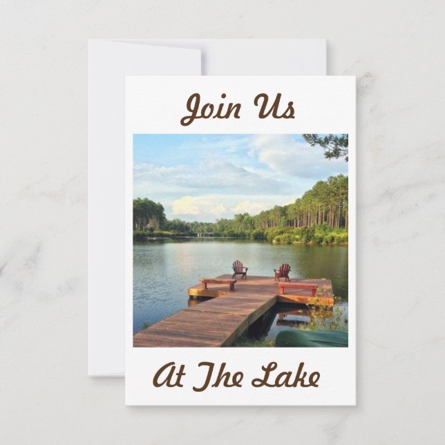 BIENVENIDOS "A NUESTRA CASA DE LAGO" INVITACIÓN DE (Anverso)