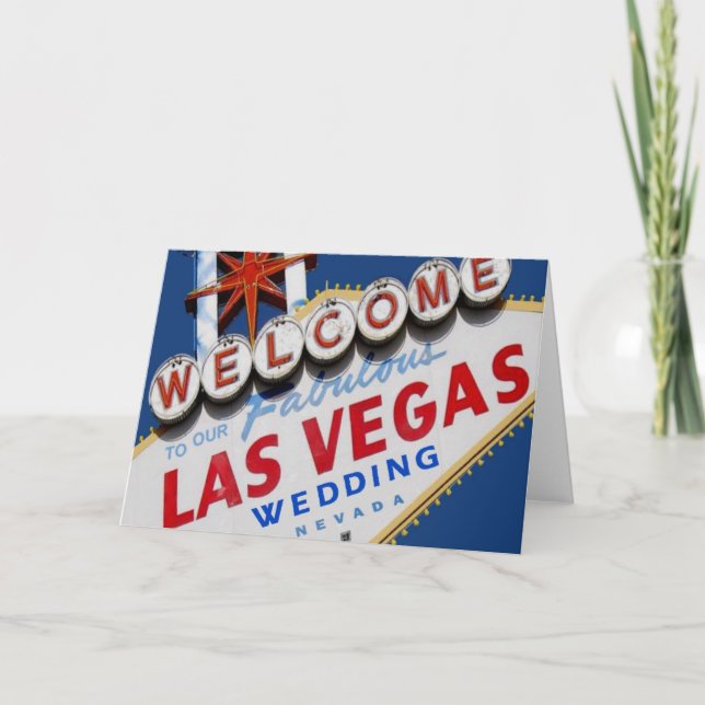 Bienvenidos A Nuestra Fabulosa Tarjeta BODA De Las (Anverso)