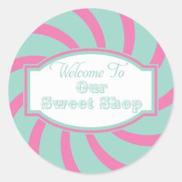 Bienvenidos a nuestra tienda de dulces Pegatina