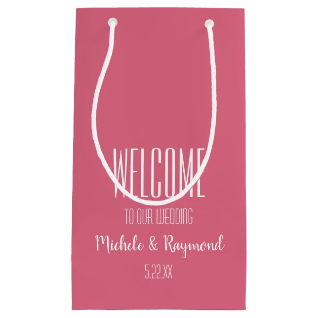 Bienvenidos a nuestras Bodas bolsas de regalo de P (Anverso)