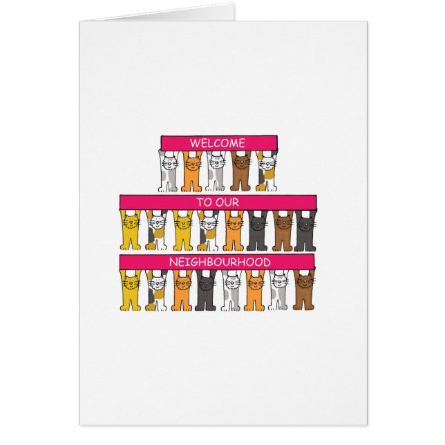 Bienvenidos a nuestro vecindario, gatos Personaliz (Frente)