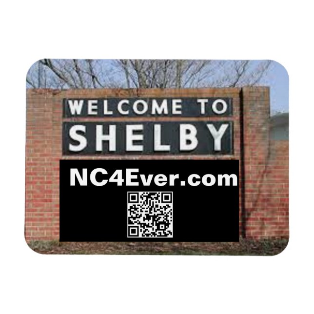 BIENVENIDOS A SHELBY NC4Ever.com imán flexible (Horizontal)