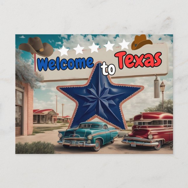Bienvenidos a Texas, tarjeta postal para el cruce  (Anverso)