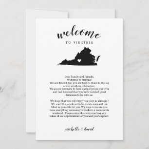 Bienvenidos a Virginia Letra Boda e tineraria