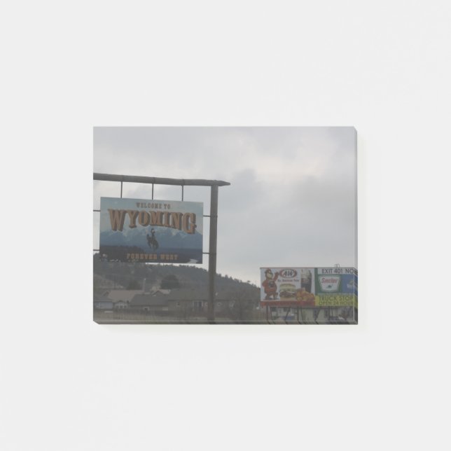 Bienvenidos a Wyoming Post nota (Anverso)