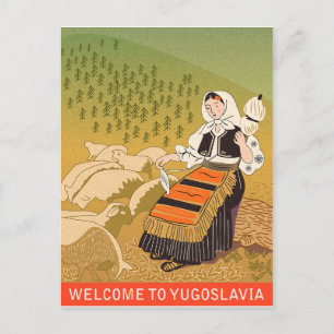 Bienvenidos a Yugoslavia, postal de la aerolínea v