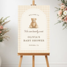 Bienvenidos al baby shower del osito Teddy, ¡apena