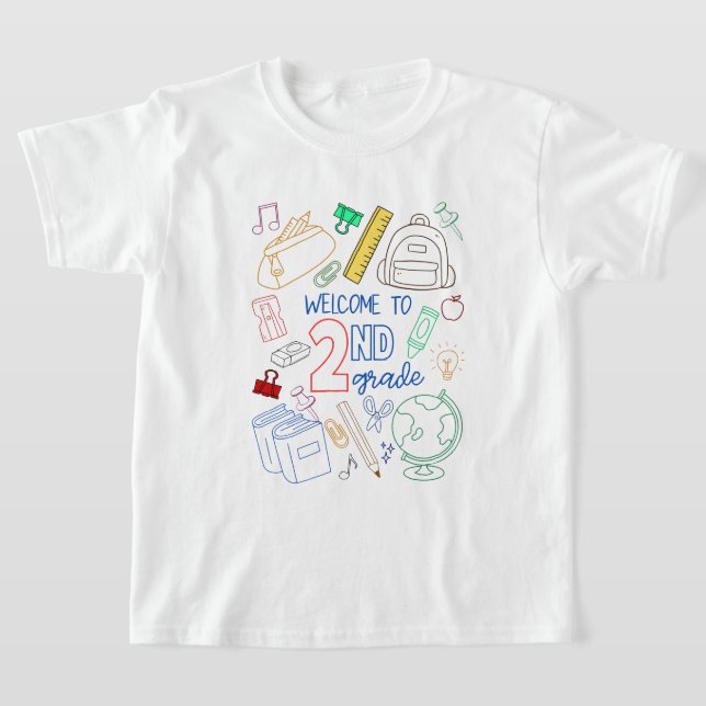 Bienvenidos al doodle de 2º grado de la camiseta d (Distribución)
