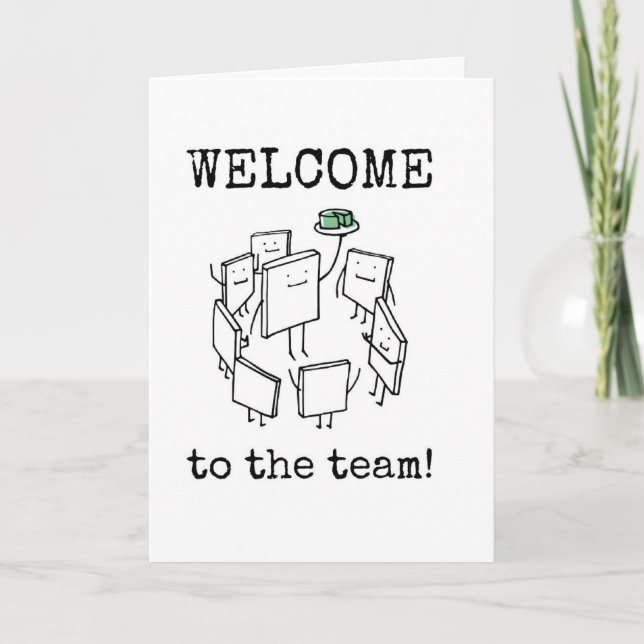 Bienvenidos al equipo, nueva tarjeta divertida par (Anverso)
