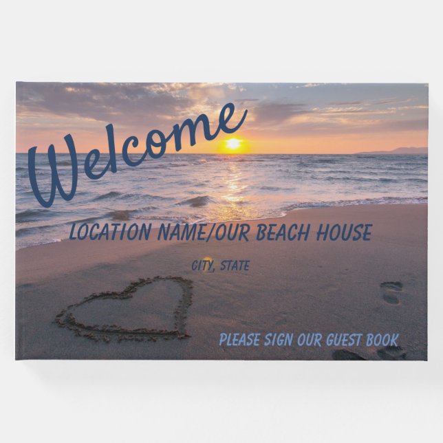 Bienvenidos al libro de invitados Ocean Beach Suns (Anverso)