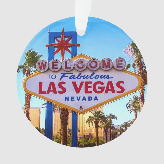 Bienvenidos al ornamento de Rótulo de Las Vegas (Anverso)