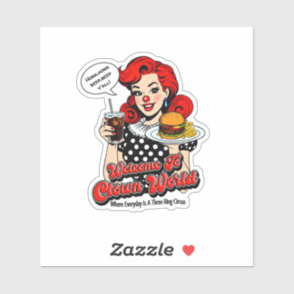 Bienvenidos Al Pegatina De Vinil De Clown World Pe