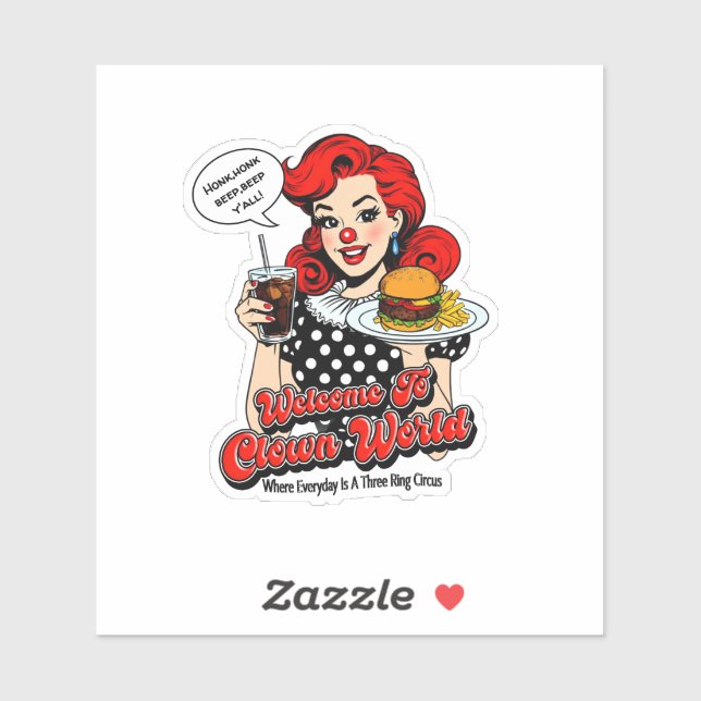 Bienvenidos Al Pegatina De Vinil De Clown World Pe (Hoja)