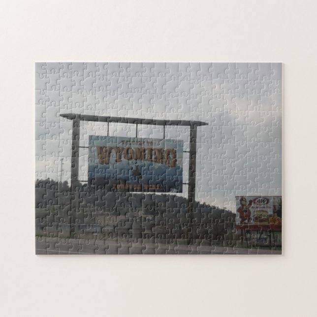 Bienvenidos al rompecabezas de Wyoming Jigsaw (Horizontal)