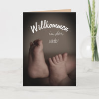 Bienvenidos alemanes a la tarjeta de felicitación 