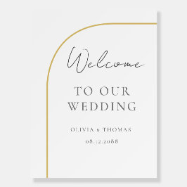 Bienvenidos Bodas de caligrafía del Arco de Oro mi