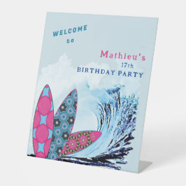 Bienvenidos señales de fiesta de cumpleaños en la 