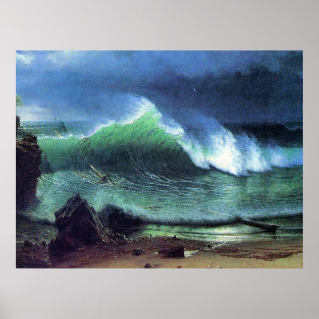 Bierstadt - Mar Esmeralda, pintura de arte fino, (Frente)