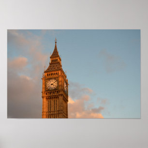 Big Ben en la impresión del poster de Londres