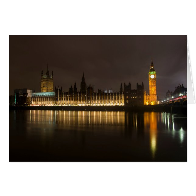 Big ben en la noche (Anverso (Horizontal))