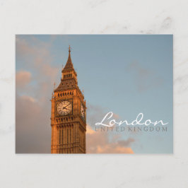 Big Ben en la postal de texto doble de Londres