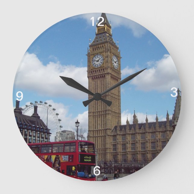 Big Ben en Londres, Inglaterra, reloj de pared (Anverso)