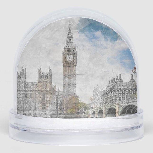 Big Ben London Snow Globe | UK Travel Souvenir (Anverso)