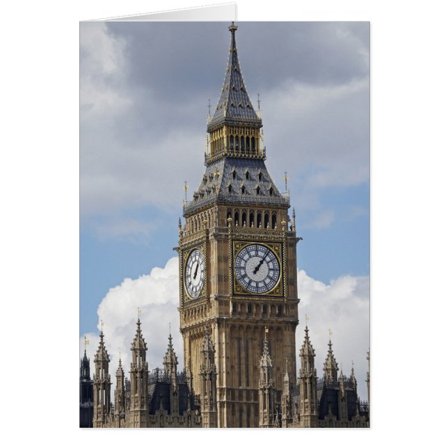 Big Ben y las cámaras del Parlamento, Londres, (Frente)