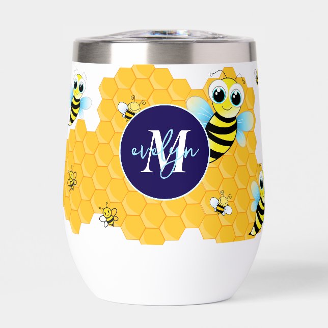 Big Blue Eyes Bee & Hives de moda (Frente)