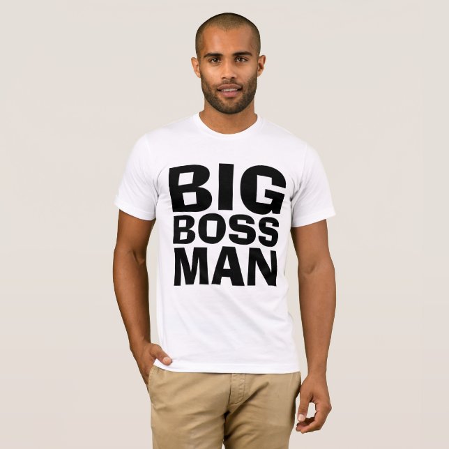 BIG BOSS MAN Camisetas graciosas de los hombres (Anverso completo)