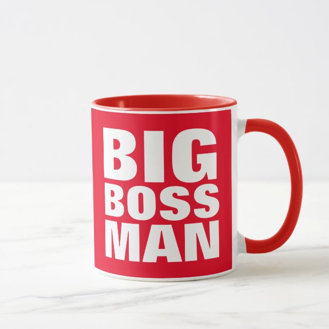 BIG BOSS MAN, Funny DAD tazas de café (Derecha)
